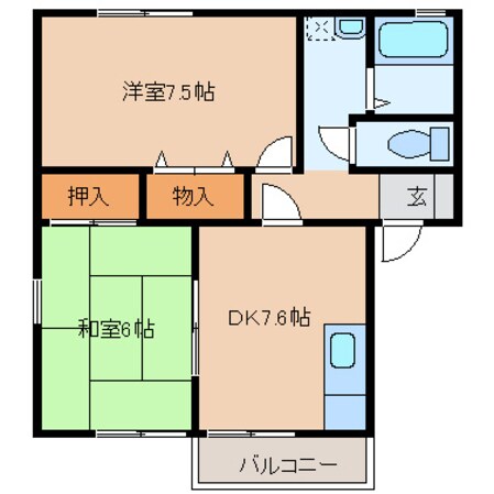 パークカメリアB棟の物件間取画像